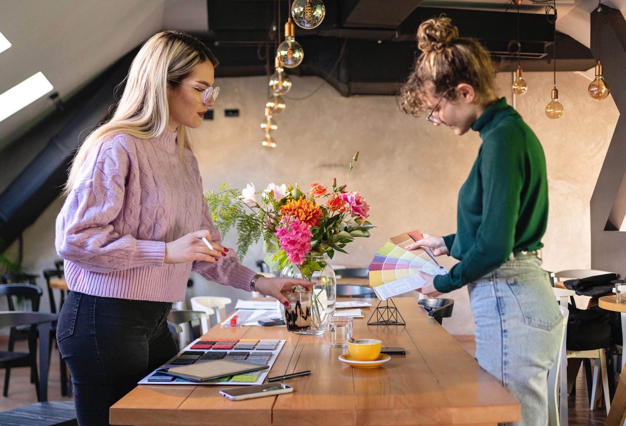Interior designer and architect collaborating on a project