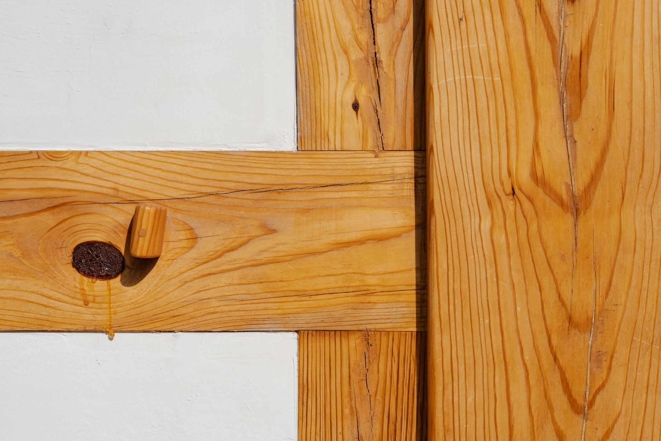 Close-up of wood grain and craftsmanship detail